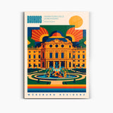 Bauhaus Wandbild Würzburg Residenz auf Acrylglas – Frontansicht