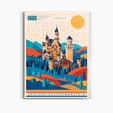 Bauhaus Wandbild Schloss Neuschwanstein auf Acrylglas – Frontansicht
