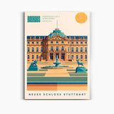 Bauhaus Neues Schloss Stuttgart als Wandbild auf Acrylglas, Vorderansicht