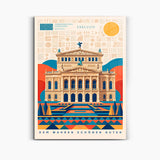 Bauhaus Wandbild Alte Oper Frankfurt auf Acrylglas – Frontansicht