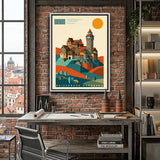 Bauhaus Kaiserburg Nürnberg Wandbild im Büro / Arbeitszimmer