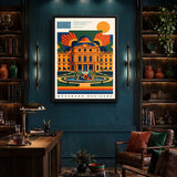 Bauhaus Wandbild Würzburg Residenz auf Acrylglas im Interieur