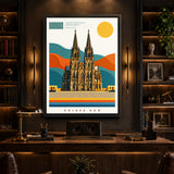 Bauhaus Kölner Dom Wandbild im Büro / Arbeitszimmer