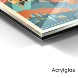 Eckansicht Acrylglas-Wandbild Bauhaus Kaiserburg Nürnberg mit glänzender Oberfläche