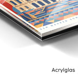Bauhaus Wandbild Alte Oper Frankfurt auf Acrylglas – Eckansicht