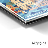 Bauhaus Wandbild Grossmünster Zürich auf Acrylglas – Eckansicht