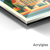 Bauhaus Wandbild Frauenkirche München auf Acrylglas – Eckansicht