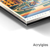 Bauhaus Wandbild Würzburg Residenz auf Acrylglas – Eckansicht