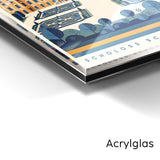 Eckansicht Acrylglas-Wandbild Bauhaus Schloss Schönbrunn mit glänzender Oberfläche