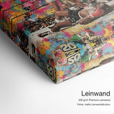 Ali Popart – Qualitätsdetail Leinwand: 300 g/m² Premium-Leinwand, feine matte Leinwandstruktur