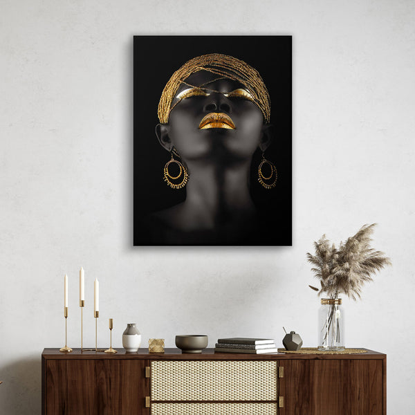 African Woman - Gold