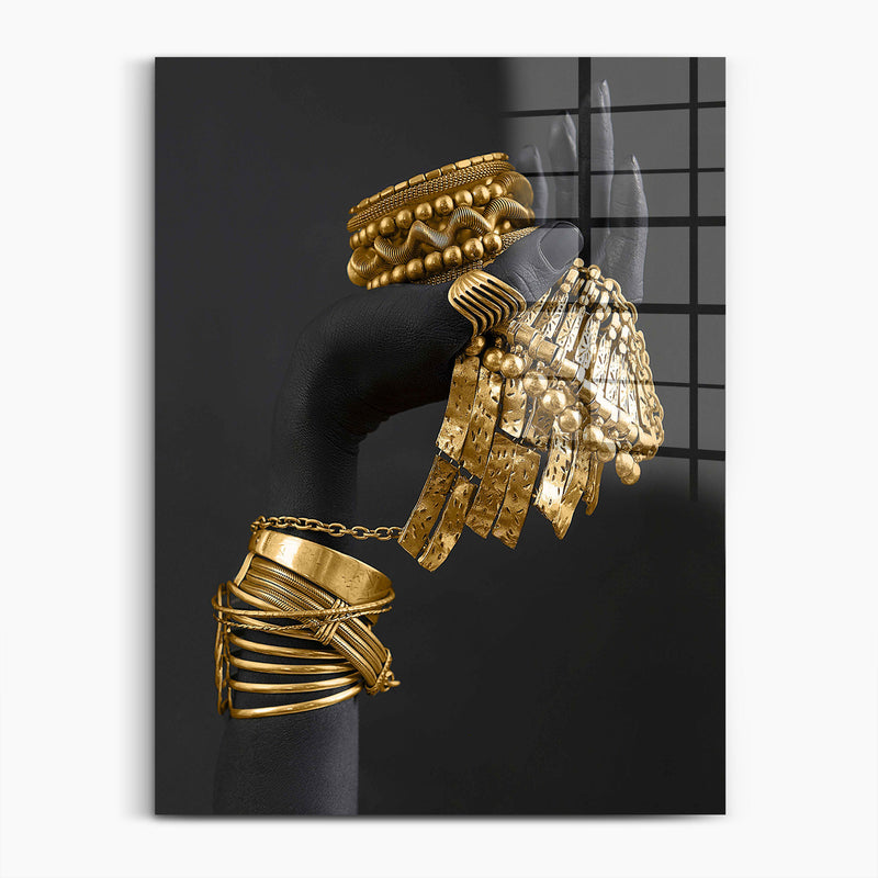 African Woman Right Hand - Gold