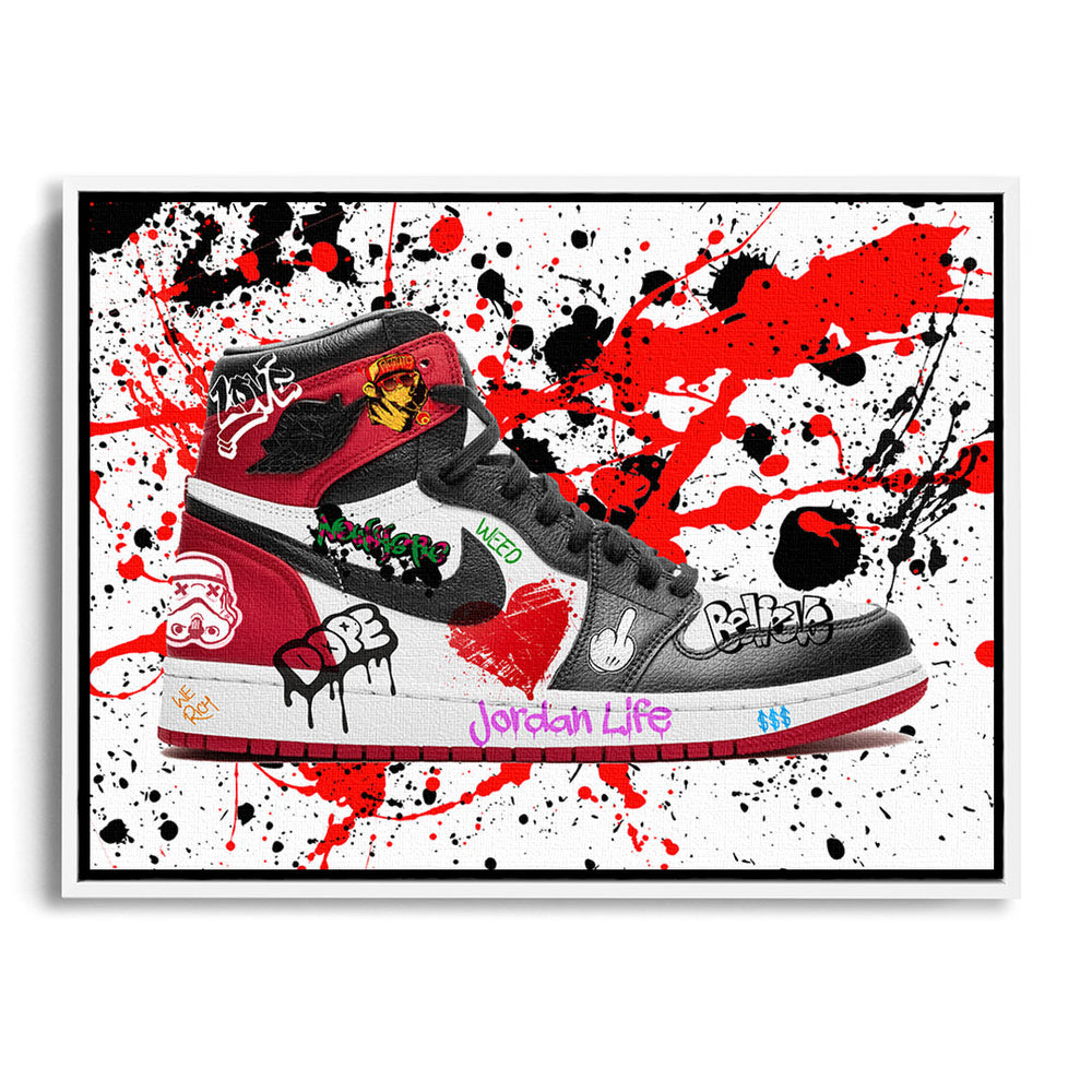 Nike Air Jordan Wandbild auf Leinwand und Acrylglas