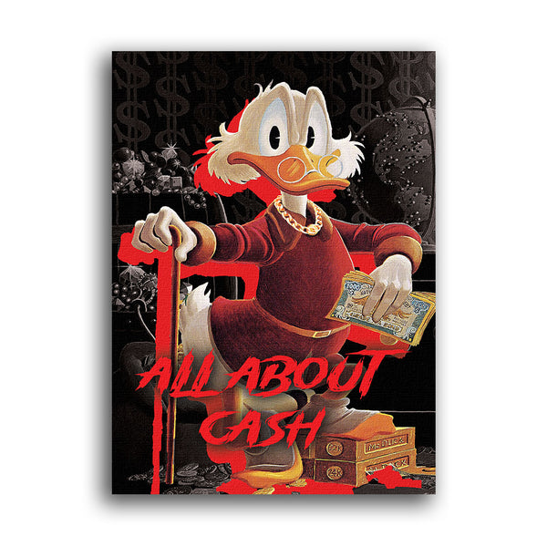Scrooge Duck zeigt seinen Reichtum