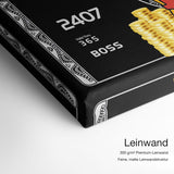 Amex – Qualitätsdetail Leinwand: 300 g/m² Premium-Leinwand, feine matte Leinwandstruktur