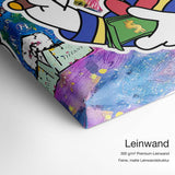 Angry Donald – Qualitätsdetail Leinwand: 300 g/m² Premium-Leinwand, feine matte Leinwandstruktur