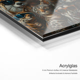 Animal Gang – Qualitätsdetail Acrylglas: 6 mm Premium-Aufbau mit massiver Metallplatte, brillante Kontraste und intensive Farbtiefe