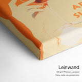Aperol Sunshine – Qualitätsdetail Leinwand: 300 g/m² Premium-Leinwand, feine matte Leinwandstruktur