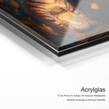 Babytiger – Qualitätsdetail Acrylglas: 6 mm Premium-Aufbau mit massiver Metallplatte, brillante Kontraste und intensive Farbtiefe