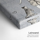Banksy Curtain – Qualitätsdetail Leinwand: 300 g/m² Premium-Leinwand, feine matte Leinwandstruktur