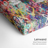 Banksy Love – Qualitätsdetail Leinwand: 300 g/m² Premium-Leinwand, feine matte Leinwandstruktur
