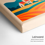 Bauhaus Austria – Qualitätsdetail Leinwand: 300 g/m² Premium-Leinwand, feine matte Leinwandstruktur