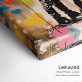 Best Friends forever – Qualitätsdetail Leinwand: 300 g/m² Premium-Leinwand, feine matte Leinwandstruktur