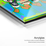 Business Art – Qualitätsdetail Acrylglas: 6 mm Premium-Aufbau mit massiver Metallplatte, brillante Kontraste und intensive Farbtiefe