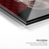 Capital Bra – Qualitätsdetail Acrylglas: 6 mm Premium-Aufbau mit massiver Metallplatte, brillante Kontraste und intensive Farbtiefe