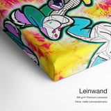 Catch me – Qualitätsdetail Leinwand: 300 g/m² Premium-Leinwand, feine matte Leinwandstruktur