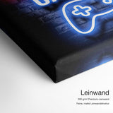 Cats and Gaming – Qualitätsdetail Leinwand: 300 g/m² Premium-Leinwand, feine matte Leinwandstruktur