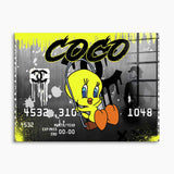 Coco Chanel mit Comic Tweety Wandbild