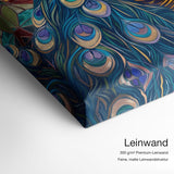 Colorful Peacock – Qualitätsdetail Leinwand: 300 g/m² Premium-Leinwand, feine matte Leinwandstruktur