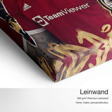 Cristiano Ronaldo GOAT – Leinwand Qualitätsdetail mit 300 g/m² Premium-Leinwand und feiner, matter Leinwandstruktur