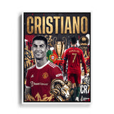 Cristiano Ronaldo als GOAT – Cristiano Ronaldo GOAT Wandbild als Wanddeko