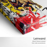 Cristiano Ronaldo Legend – Leinwand Qualitätsdetail mit 300 g/m² Premium-Leinwand und feiner, matter Leinwandstruktur