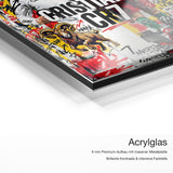 Cristiano Ronaldo Legend – Acrylglas Qualitätsdetail mit 6 mm Premium-Aufbau, massiver Metallplatte und intensiver Farbtiefe