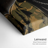 DMX – Leinwand Qualitätsdetail mit 300 g/m² Premium-Leinwand und feiner, matter Leinwandstruktur