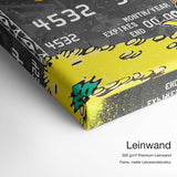 Dagobert Amex – Leinwand Qualitätsdetail mit 300 g/m² Premium-Leinwand und feiner, matter Leinwandstruktur