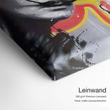 Dali Art – Leinwand Qualitätsdetail mit 300 g/m² Premium-Leinwand und feiner, matter Leinwandstruktur