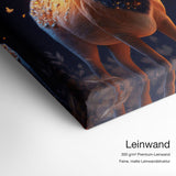 Deer with Butterflies – Leinwand Qualitätsdetail mit 300 g/m² Premium-Leinwand und feiner, matter Leinwandstruktur