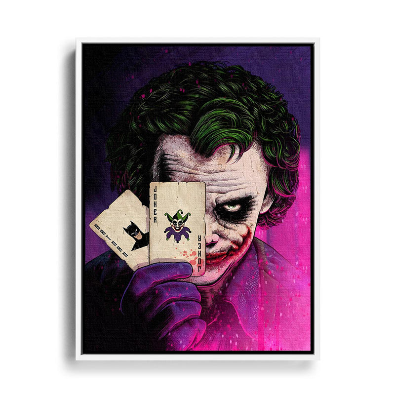 Wandbild mit Rahmen vom Joker und Batman