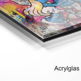 Die Schlümpfe – Eckansicht Acrylglas-Wandbild mit glänzender Oberfläche
