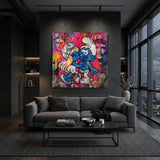 Die Schlümpfe – Pop-Art-Leinwandbild als Wanddeko im Wohnzimmer
