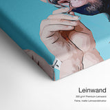 Drake – Leinwand Qualitätsdetail mit 300 g/m² Premium-Leinwand und feiner, matter Leinwandstruktur