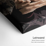 Eminem – Leinwand Qualitätsdetail mit 300 g/m² Premium-Leinwand und feiner, matter Leinwandstruktur