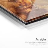 Erde – Acrylglas Qualitätsdetail mit 6 mm Premium-Aufbau, massiver Metallplatte und intensiver Farbtiefe