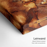 Erde – Leinwand Qualitätsdetail mit 300 g/m² Premium-Leinwand und feiner, matter Leinwandstruktur