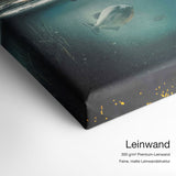 Floating Bear – Leinwand Qualitätsdetail mit 300 g/m² Premium-Leinwand und feiner, matter Leinwandstruktur