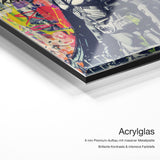 Follow your Dreams Batman – Acrylglas Qualitätsdetail mit 6 mm Premium-Aufbau, massiver Metallplatte und intensiver Farbtiefe